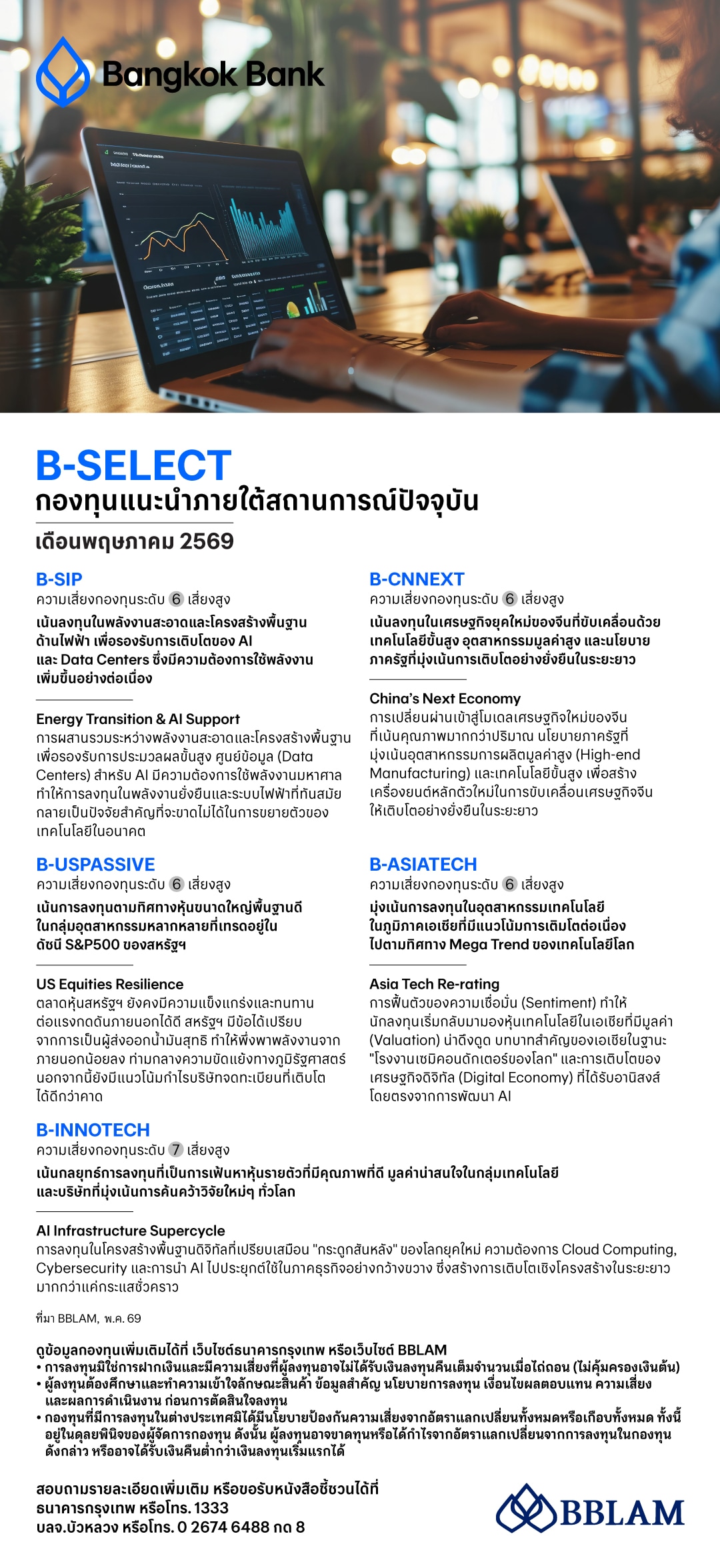 ฺB-SELECT กองทุนแนะนำ จากธนาคารกรุงเทพ