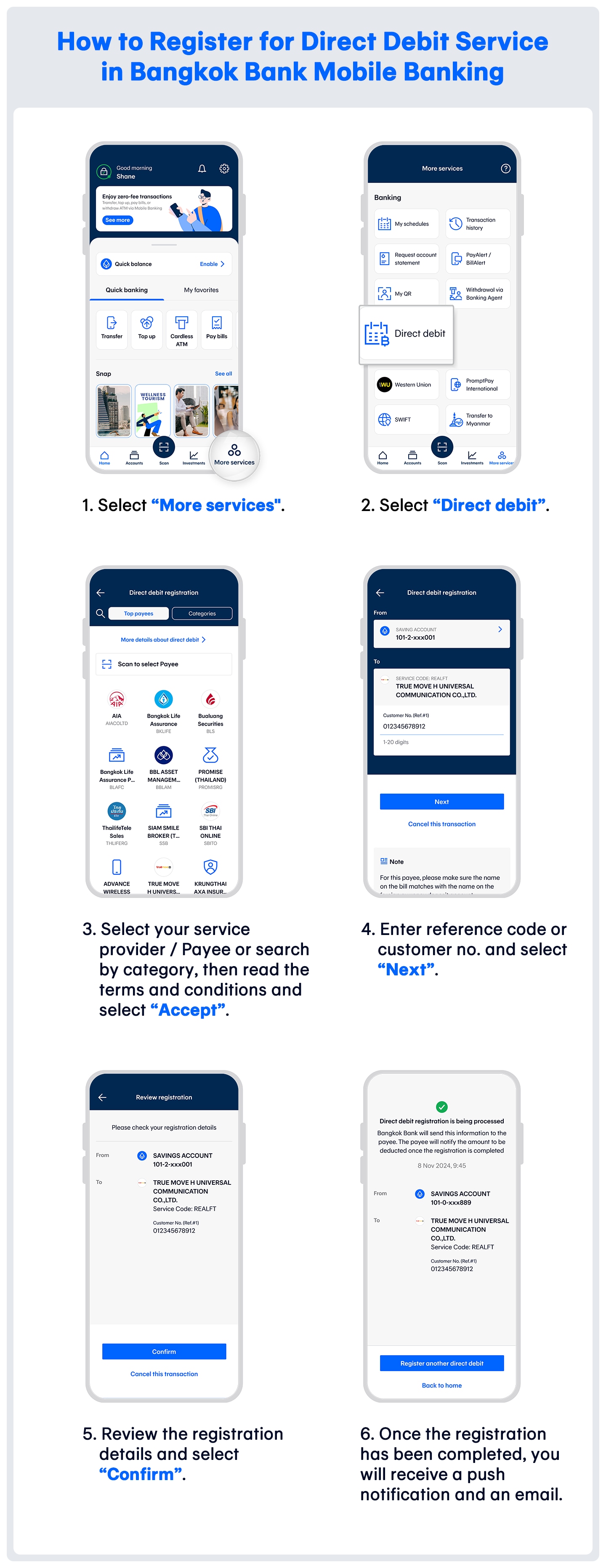 Bangkok Bank Mobile Banking Direct Debit