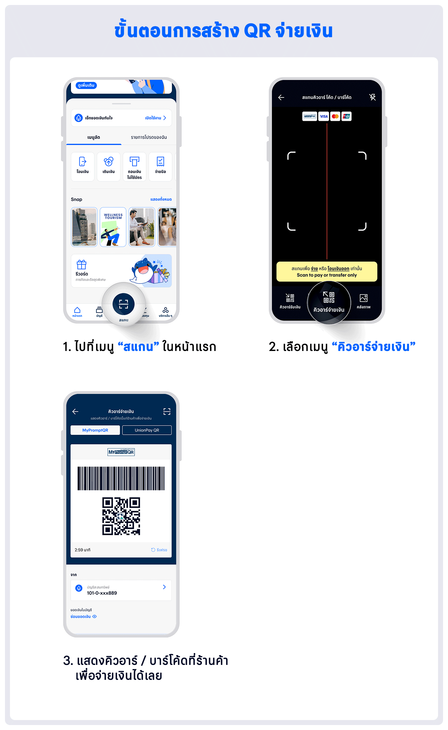 ขั้นตอนการสร้าง QR จ่ายเงิน